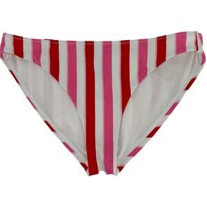 Bogner Fire + Ice Bakara Verticlal Stripe Bikini Bottom Size Medium 10 40 Pink